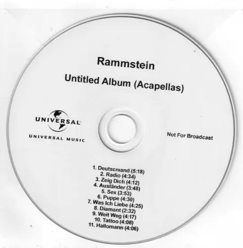 Rammstein - Untitled Album (Acapellas) (2019)