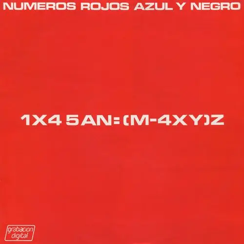 Azul Y Negro - Numeros Rojos (12'' Single) (1985)