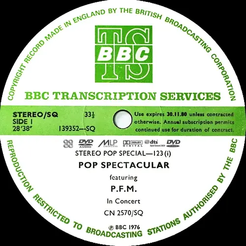 Premiata Forneria Marconi - BBC Pop Spectacular (1976)