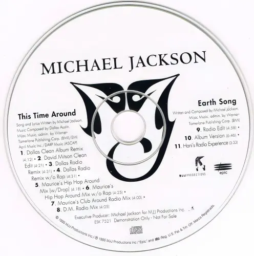 Michael Jackson - This Time Around / Earth Song (Remixes) (Maxi-Single) (1995)