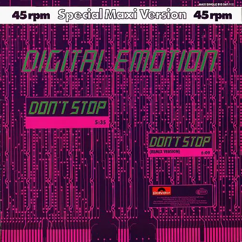 Digital Emotion - Don't Stop (12'' Single) 1983