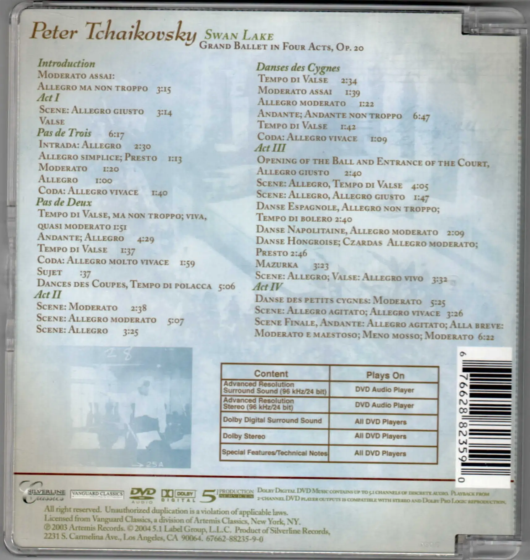 Пётр Чайковский - Лебединое озеро (Морис Абраванель) - 2003