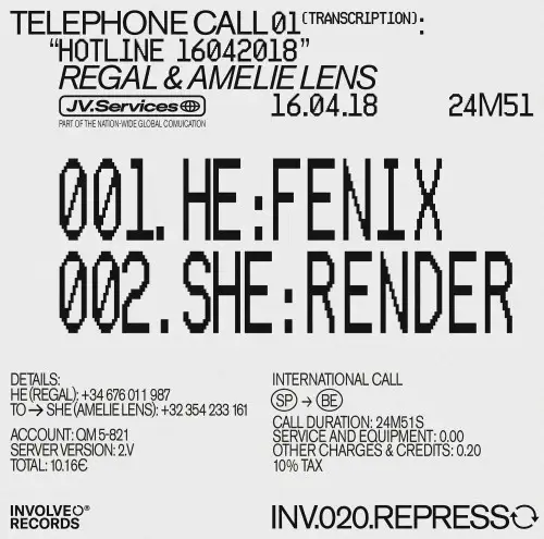 Regal & Amelie Lens / INV020 2018