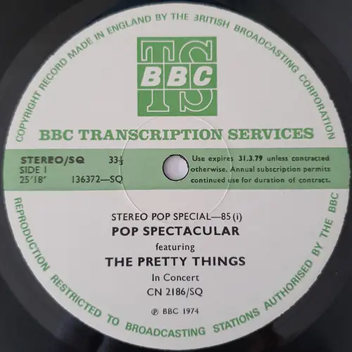 The Pretty Things / BBC Pop Spectacular 1974